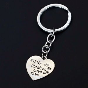 All my children have paws Keychain